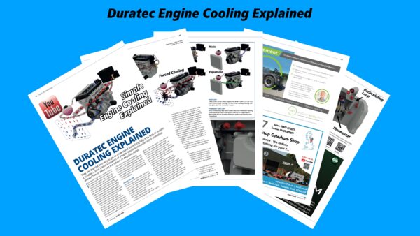 Simple engine cooling fanfold diagram for Caterham Duratec cooling notes