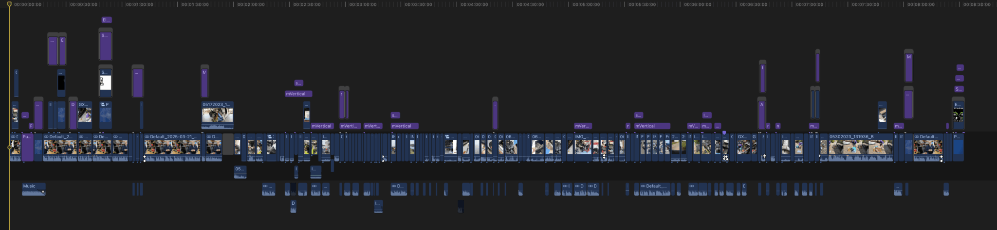Final Cut Pro Timeline - Putting the EV in Seven Progress 2
