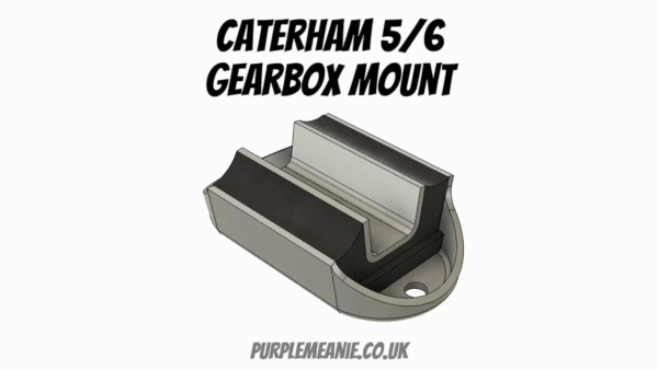 Animated gearbox mount scan used as a 3D model reference