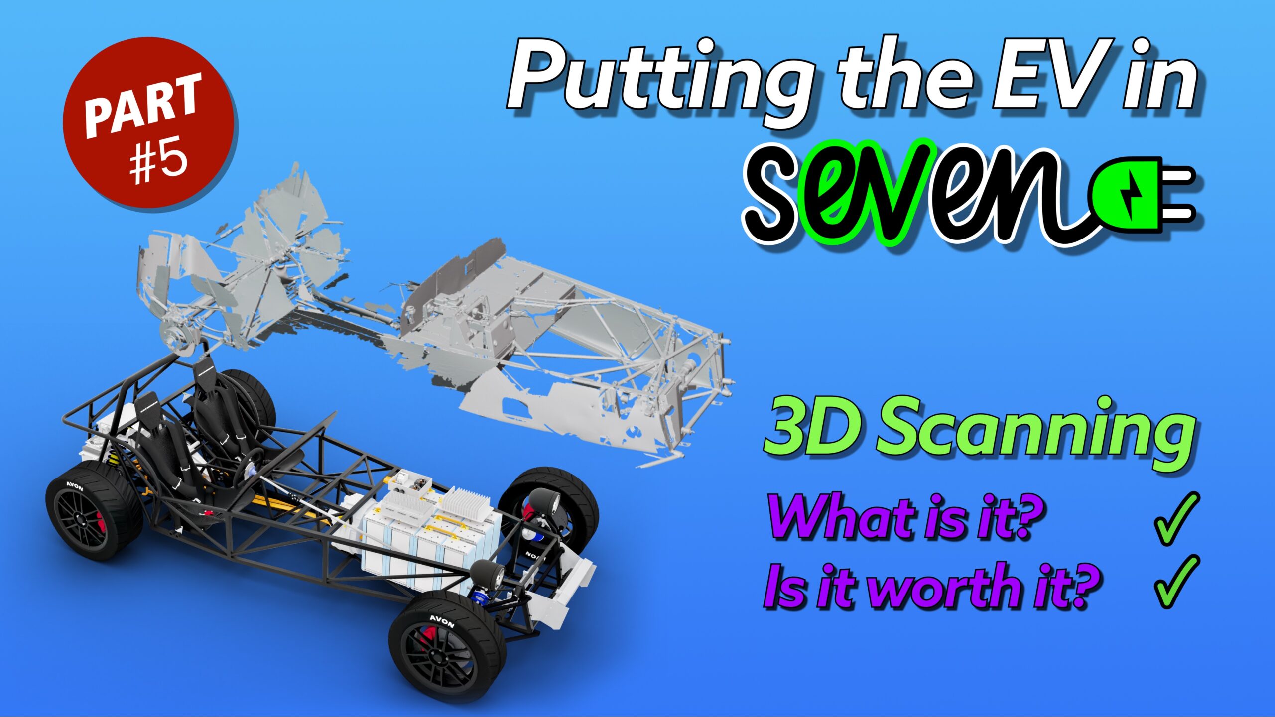 Putting the EV in Seven: Progress #3, 3D Scanning the Project Car