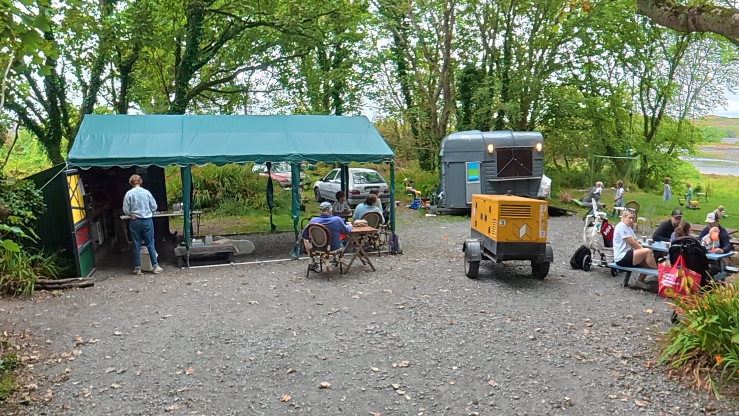 Outdoor coffee stall at Crows Gabble