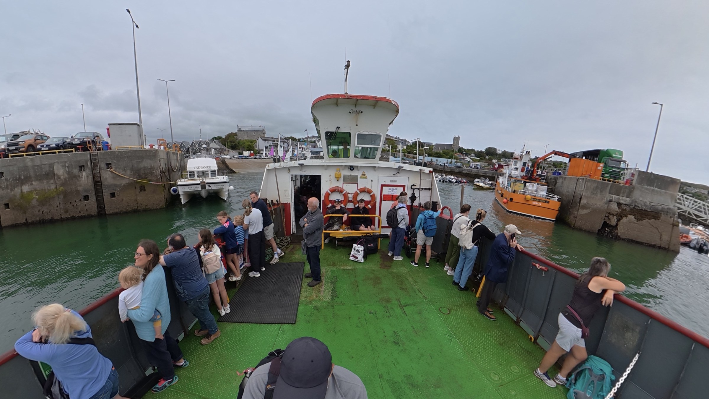 Passengers aboard the ferry from Baltimore to Sherkin Island