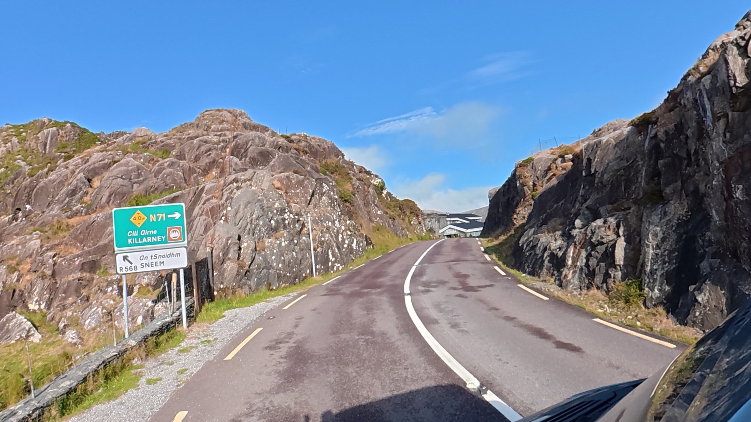 The N71 passing between rocky outcrops at Moll's Gap