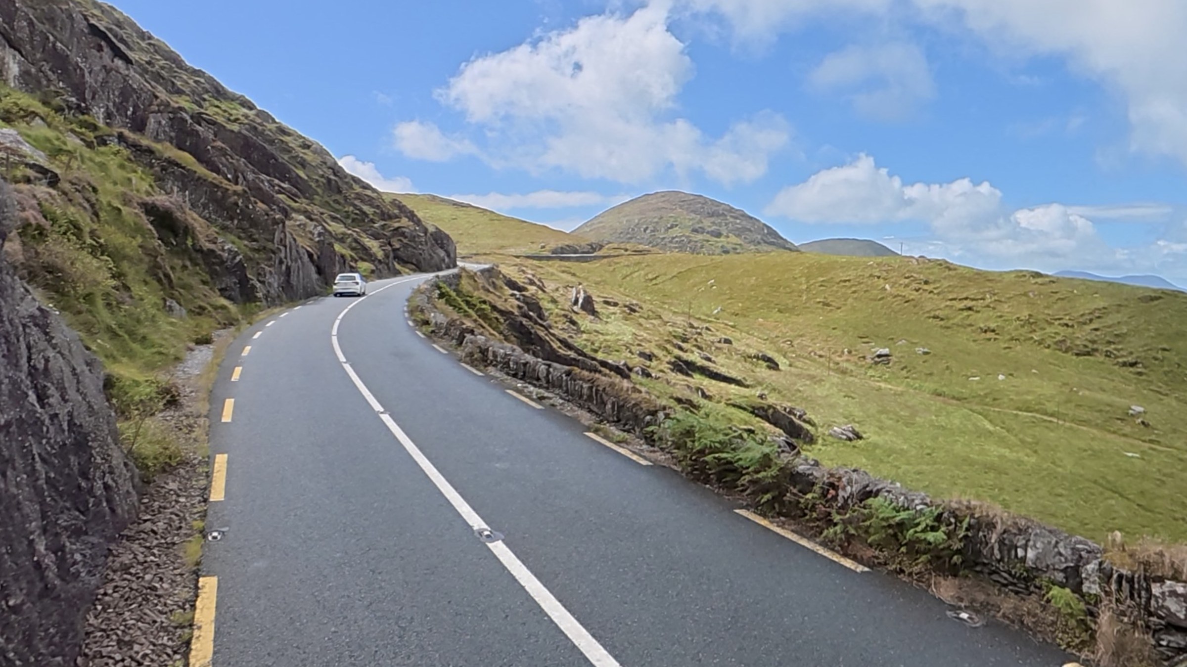The N70 climbing through rocky hills above Waterville