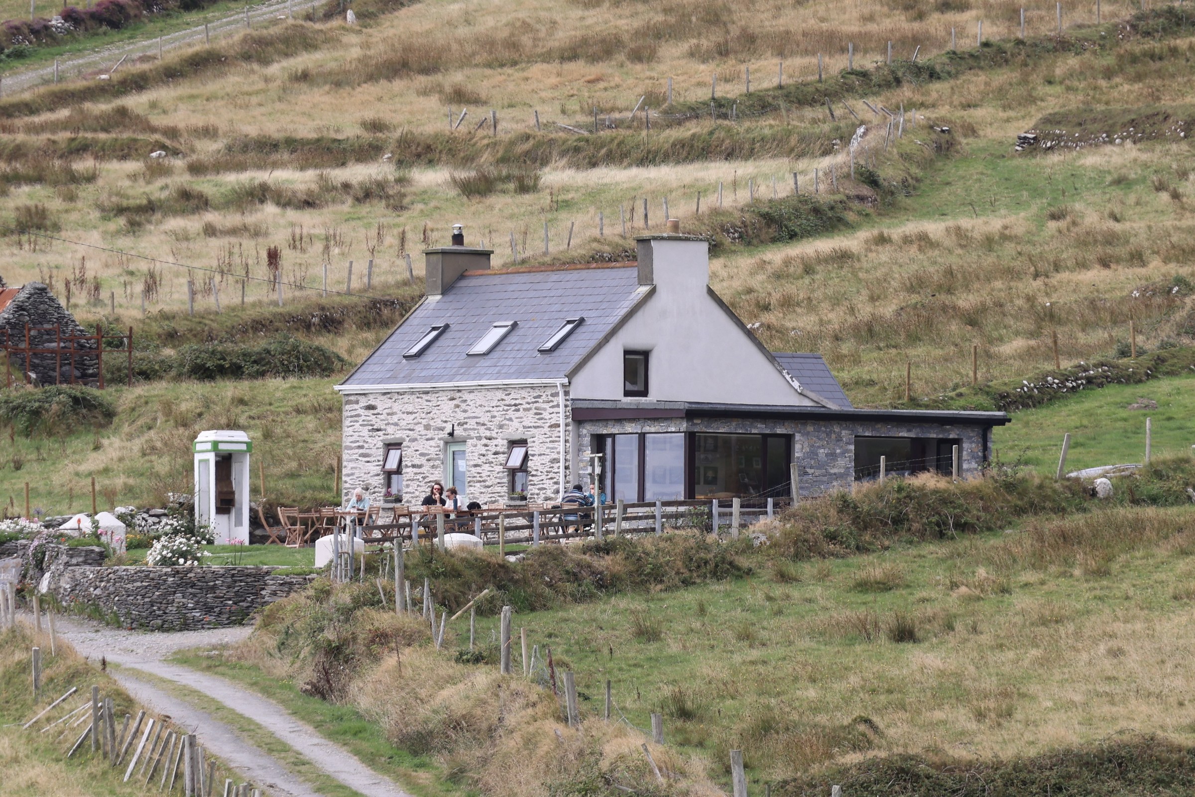 Kilmichael Cottage nestled beside the road on Dursey Island