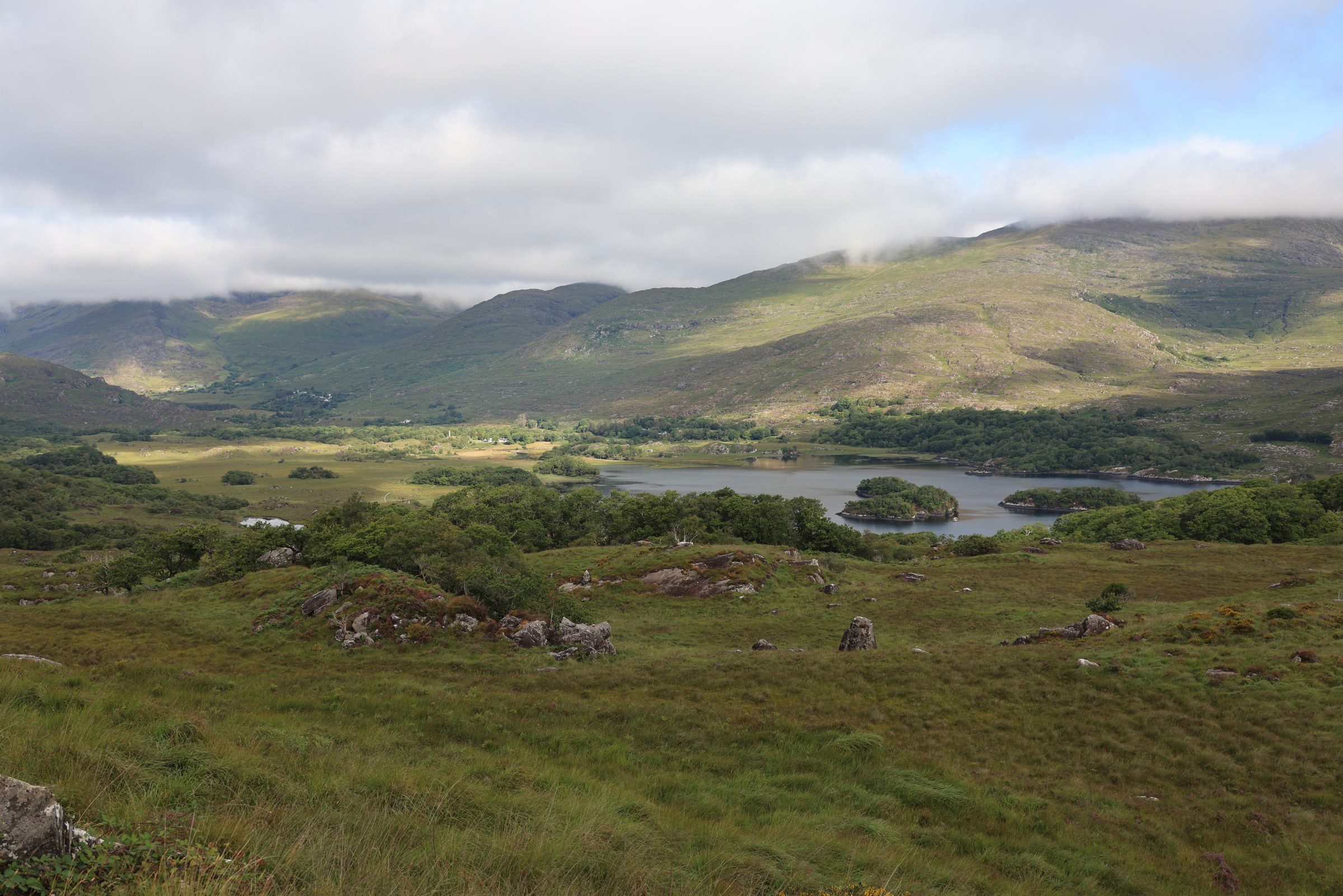 The Lakes of Killarney and surrounding mountains viewed from Ladies View