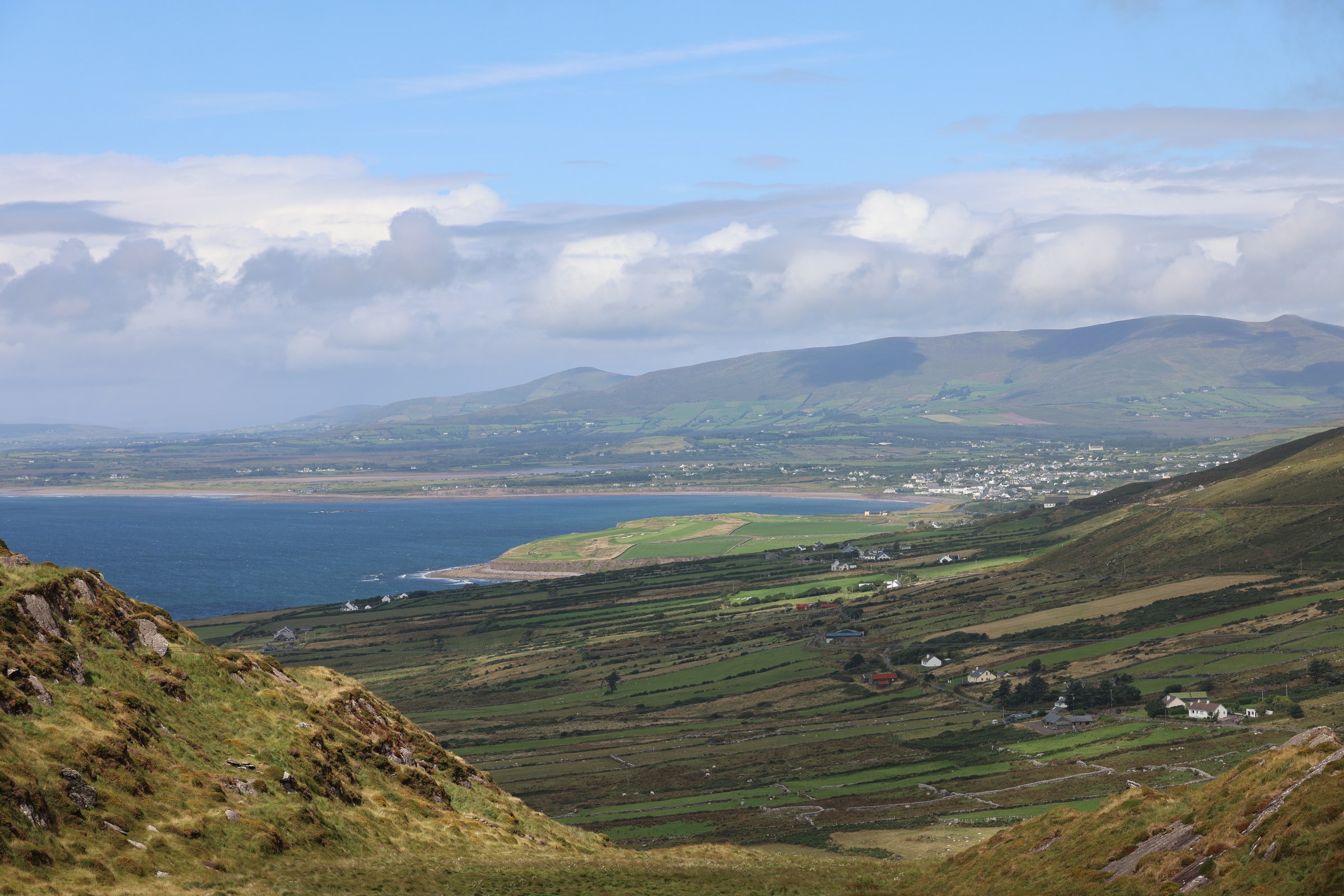 A high coastal view back towards Waterville and the Iveragh Peninsula