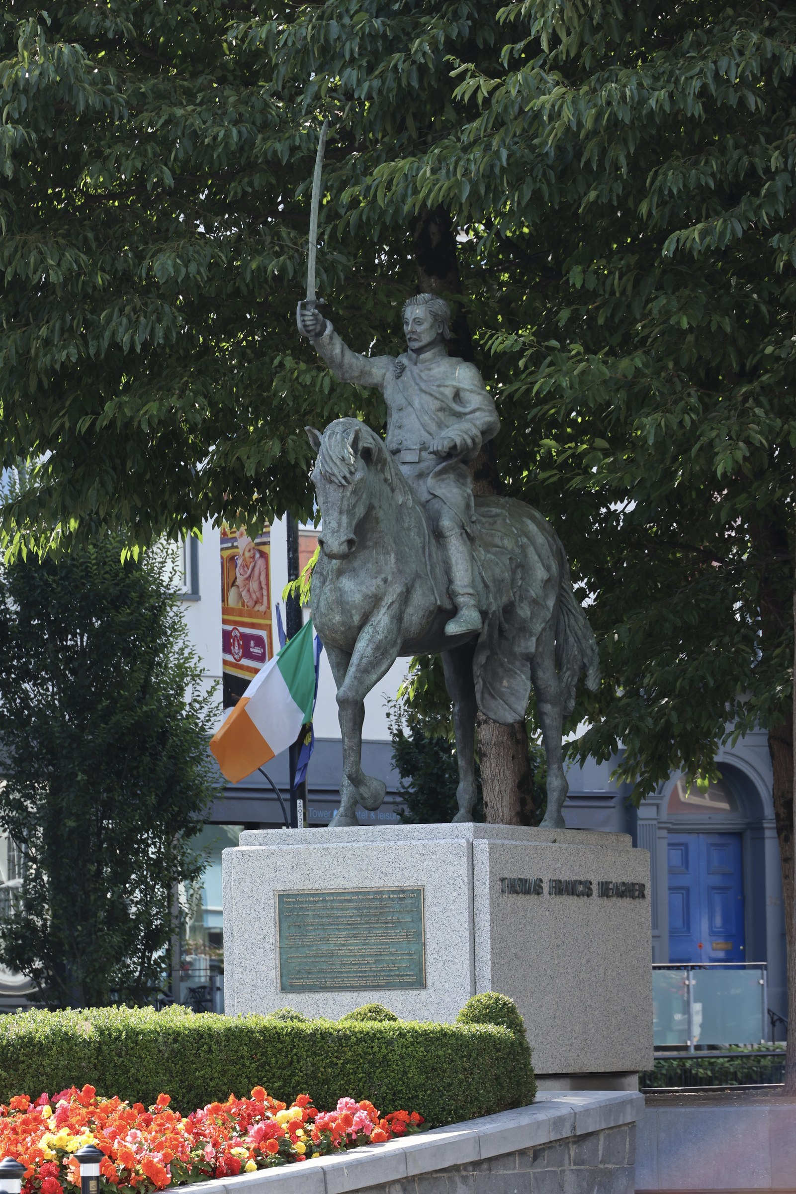 The equestrian statue of Thomas Francis Meagher in Waterford