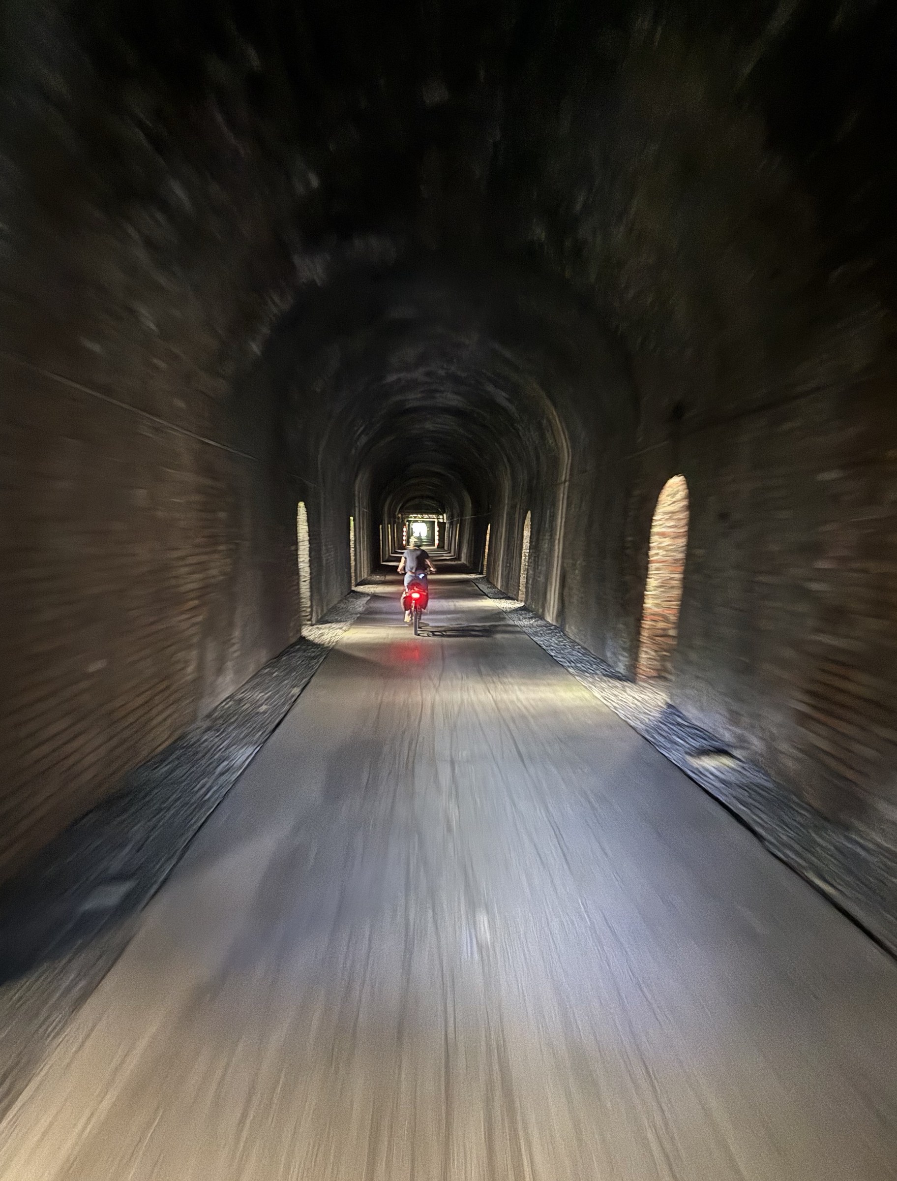 Inside the Waterford to Dungarvan Cycleway tunnel