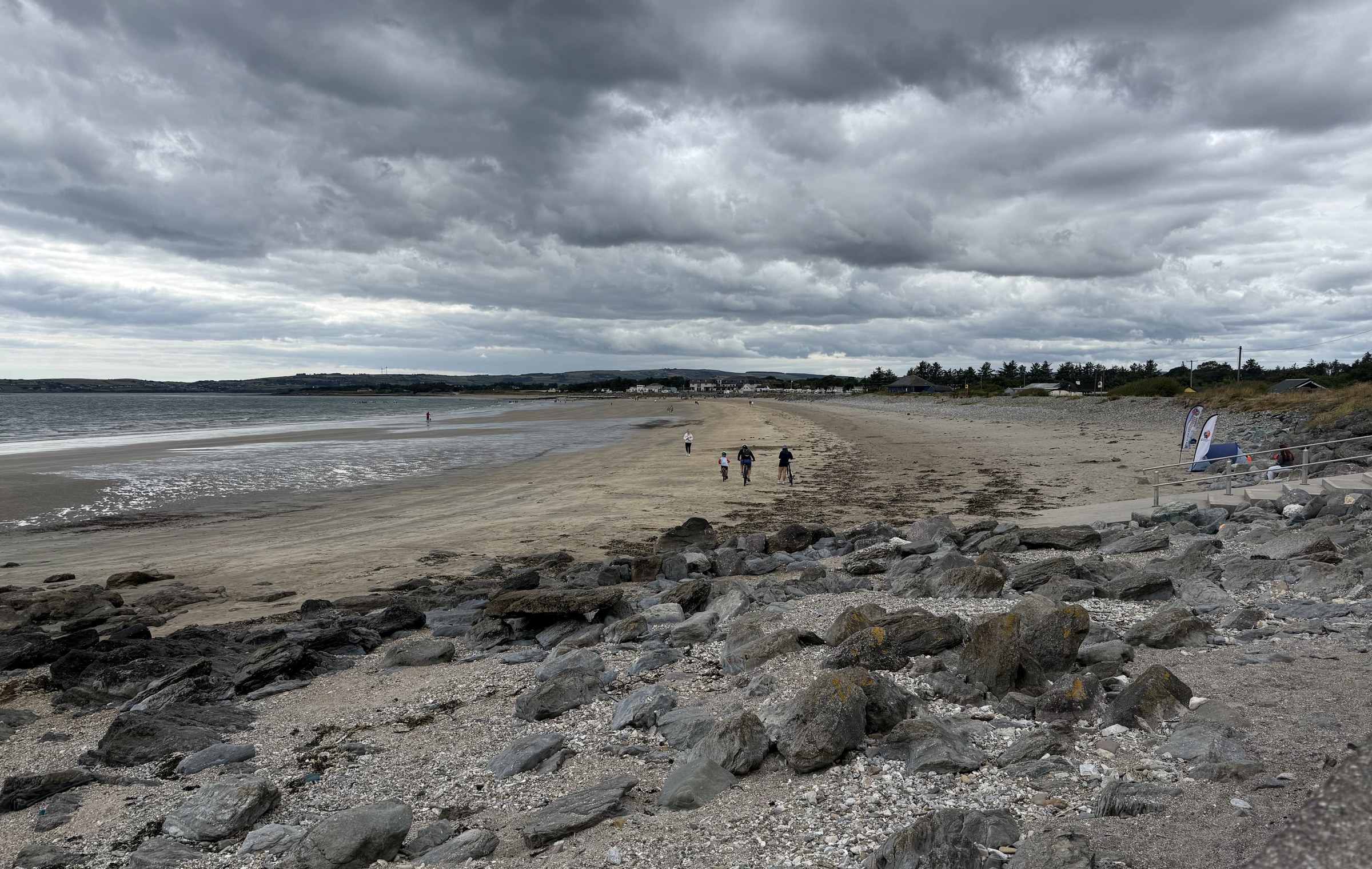 Clonea Strand Beach on a grey day