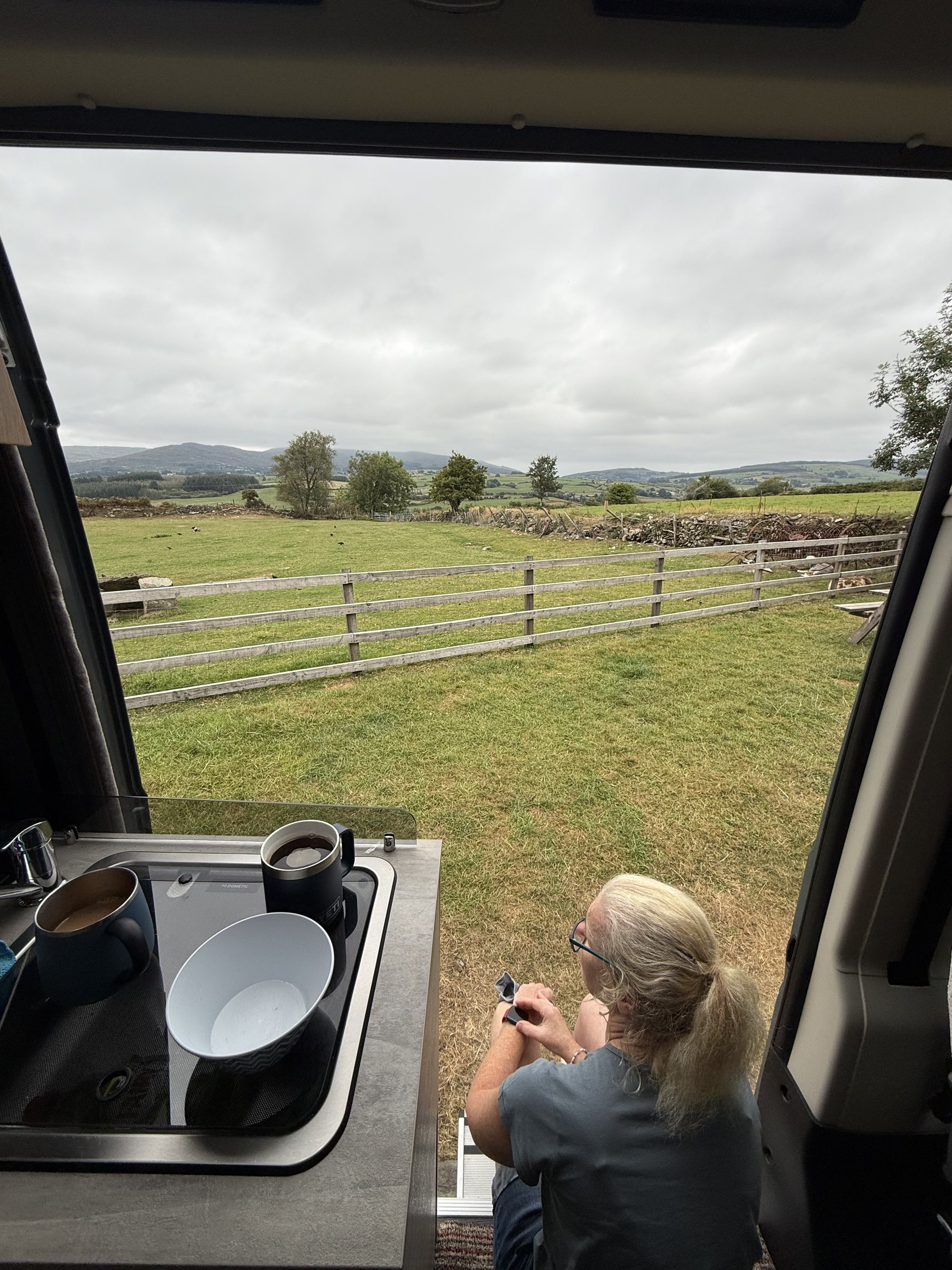 Morning view from the campervan at Top of the Rock
