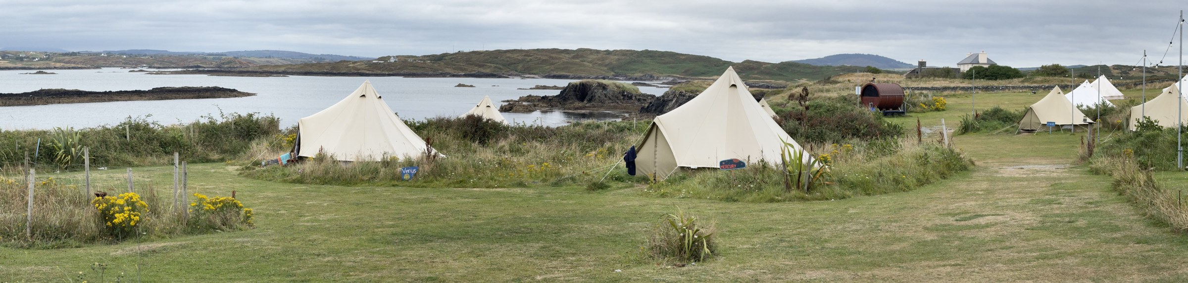 Yurts and tents near Cafe Bruno