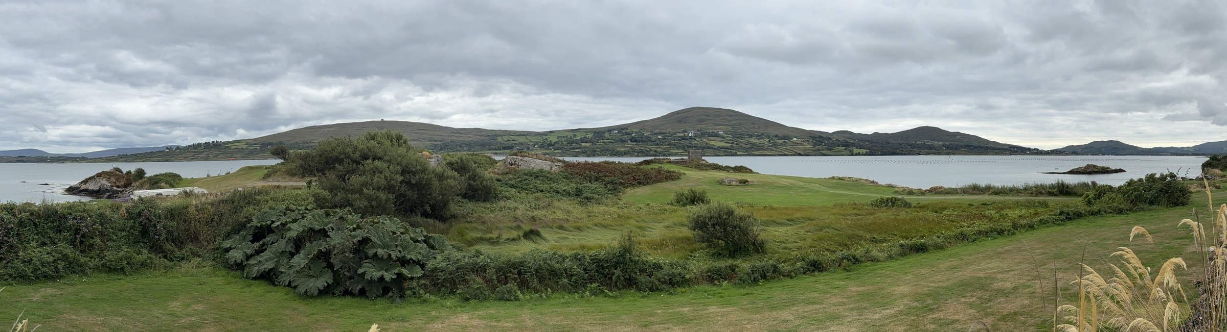 Green hills, islands and sheltered water on the Beara Peninsula
