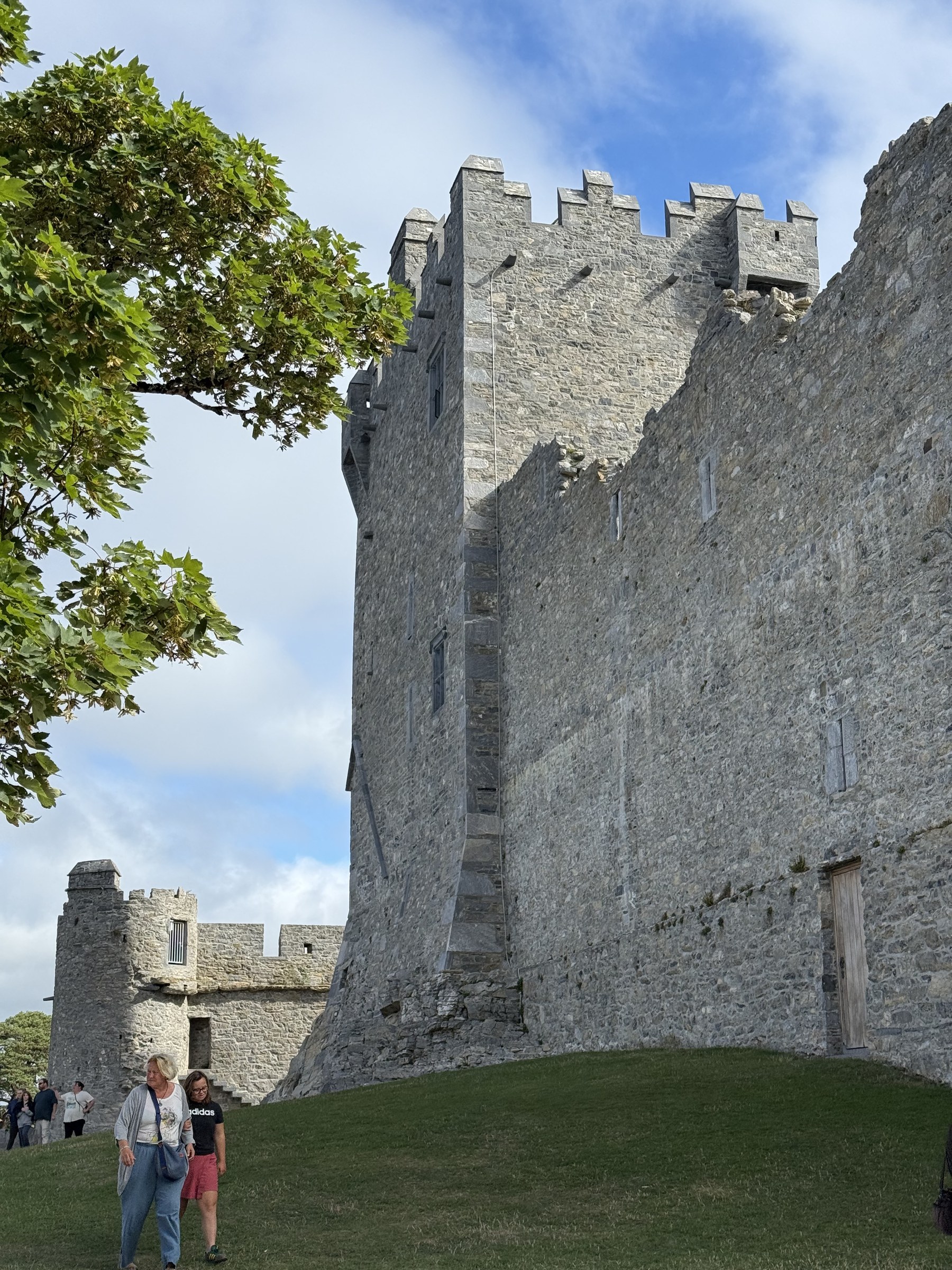 The stone tower and defensive walls of Ross Castle