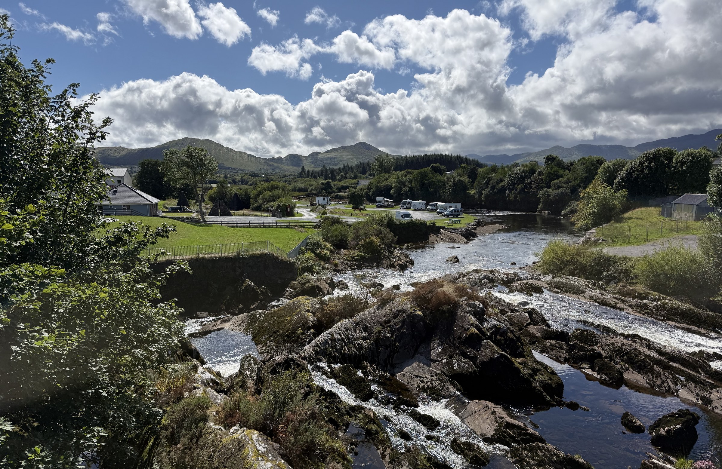 The rocky Sneem River viewed from the bridge
