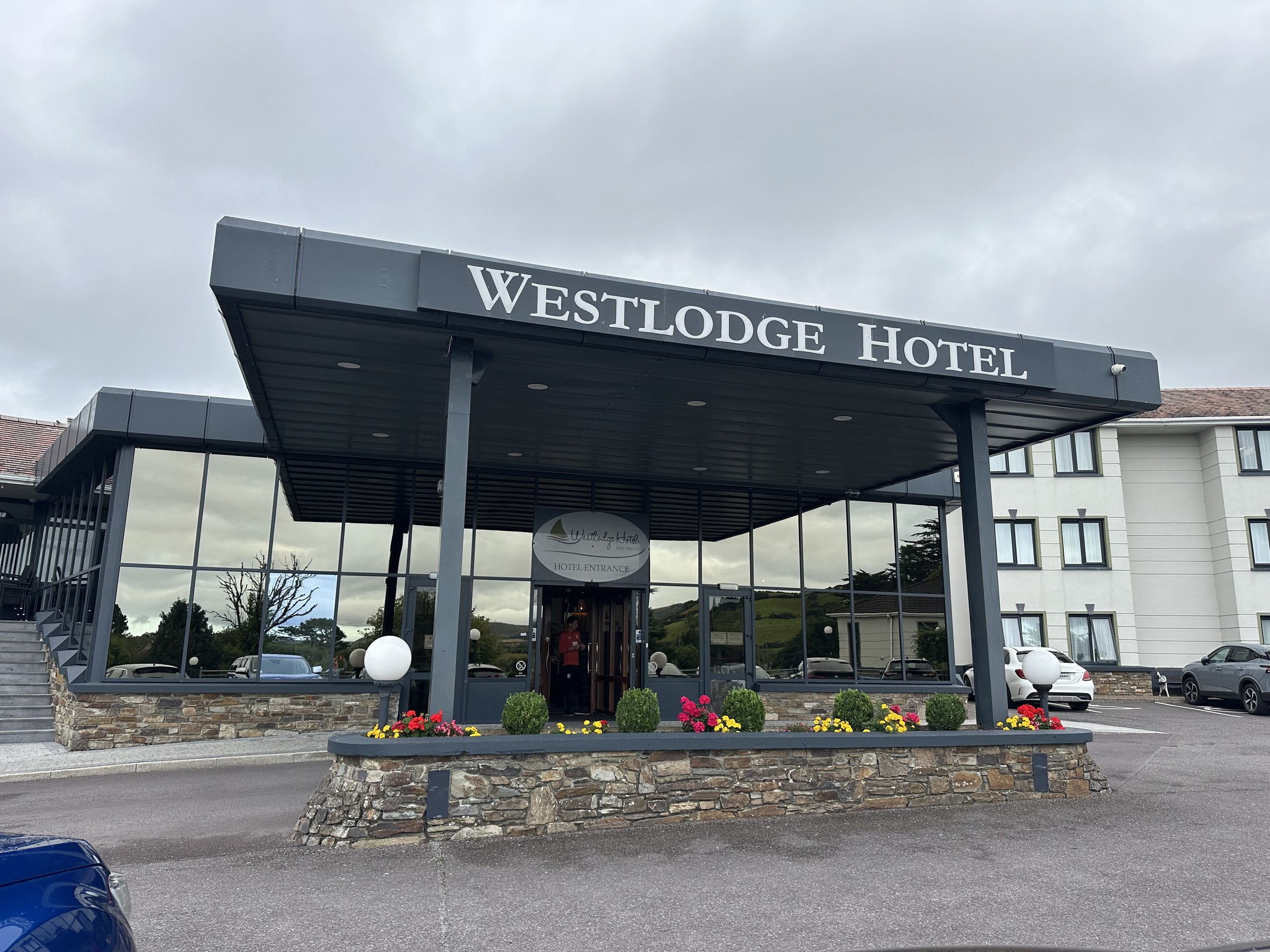 The entrance to the Westlodge Hotel in Bantry