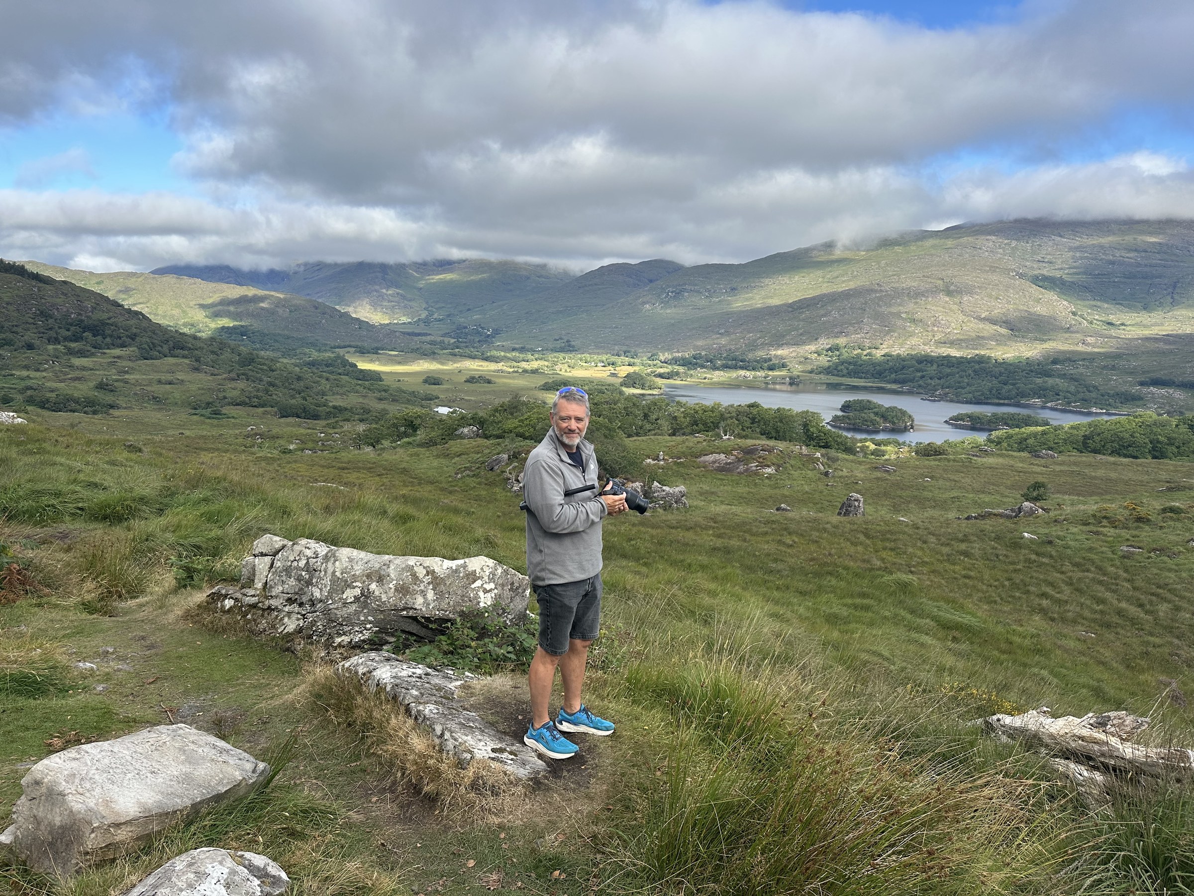 John standing above the Lakes of Killarney at Ladies View