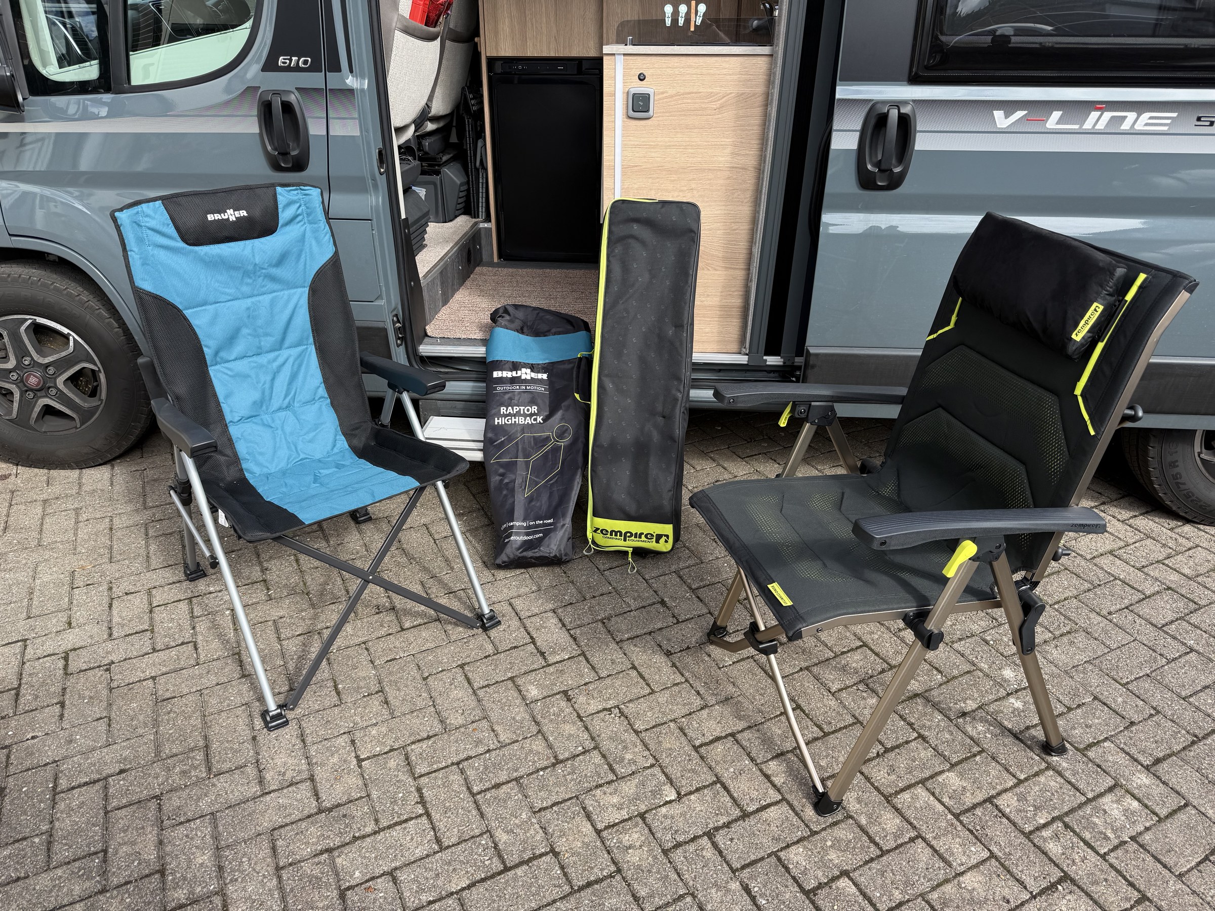 The two large high-backed reclining chairs we bought for Ollie-II